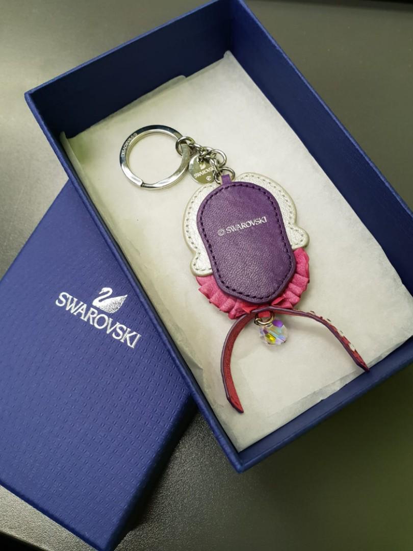 purple swarovski key rings