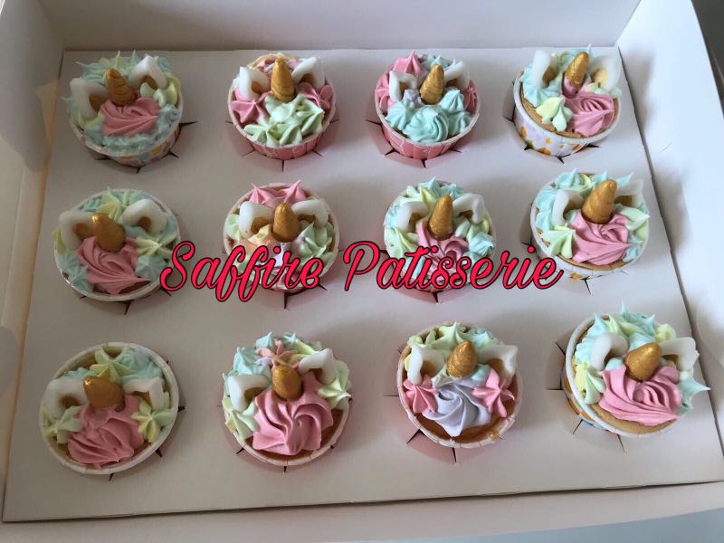 Unicorn Floral Swirl Rosette Cupcakes Wedding Baby Shower