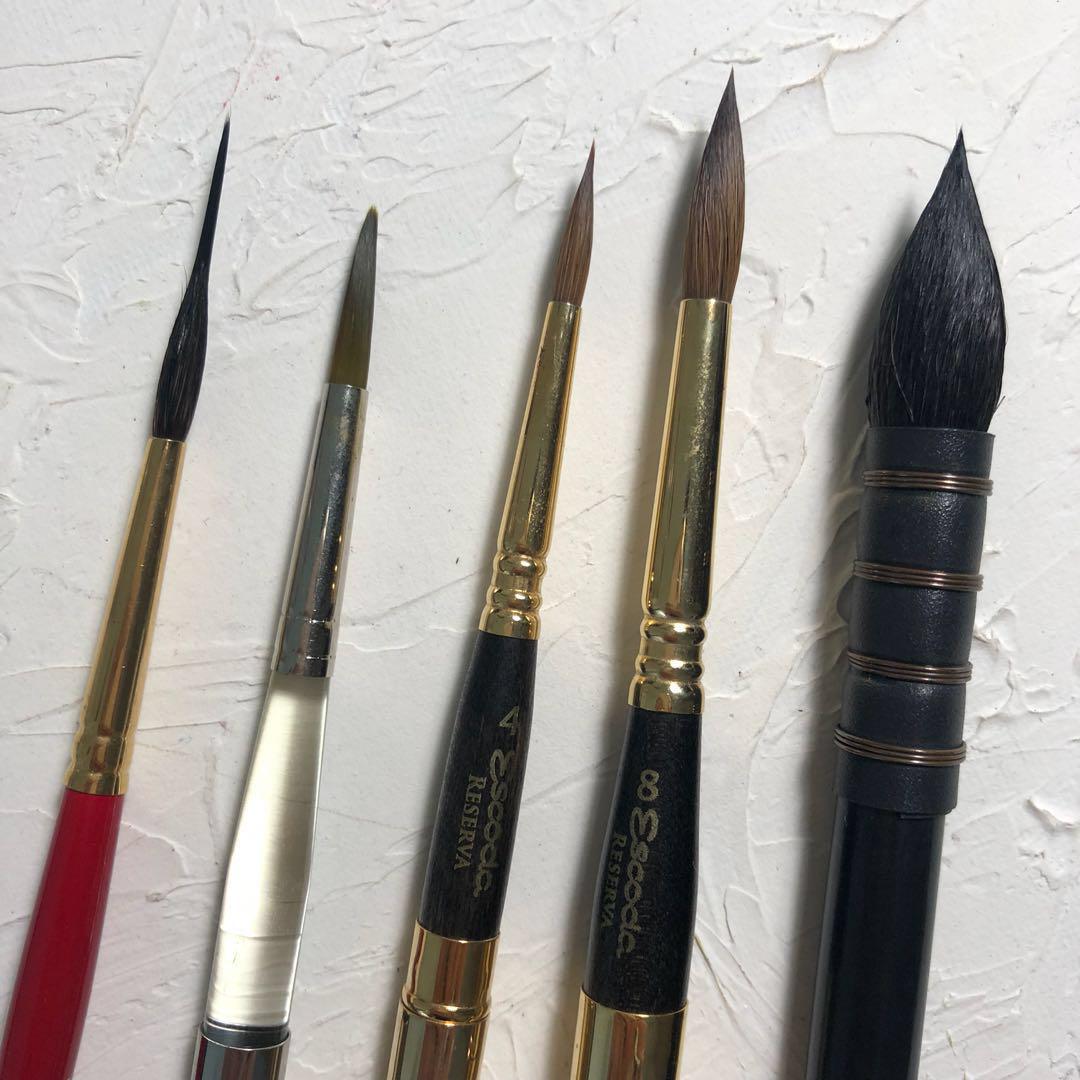 Watercolor Paint Brushes Neef, Silver Brush, Escoda, Kusakabe