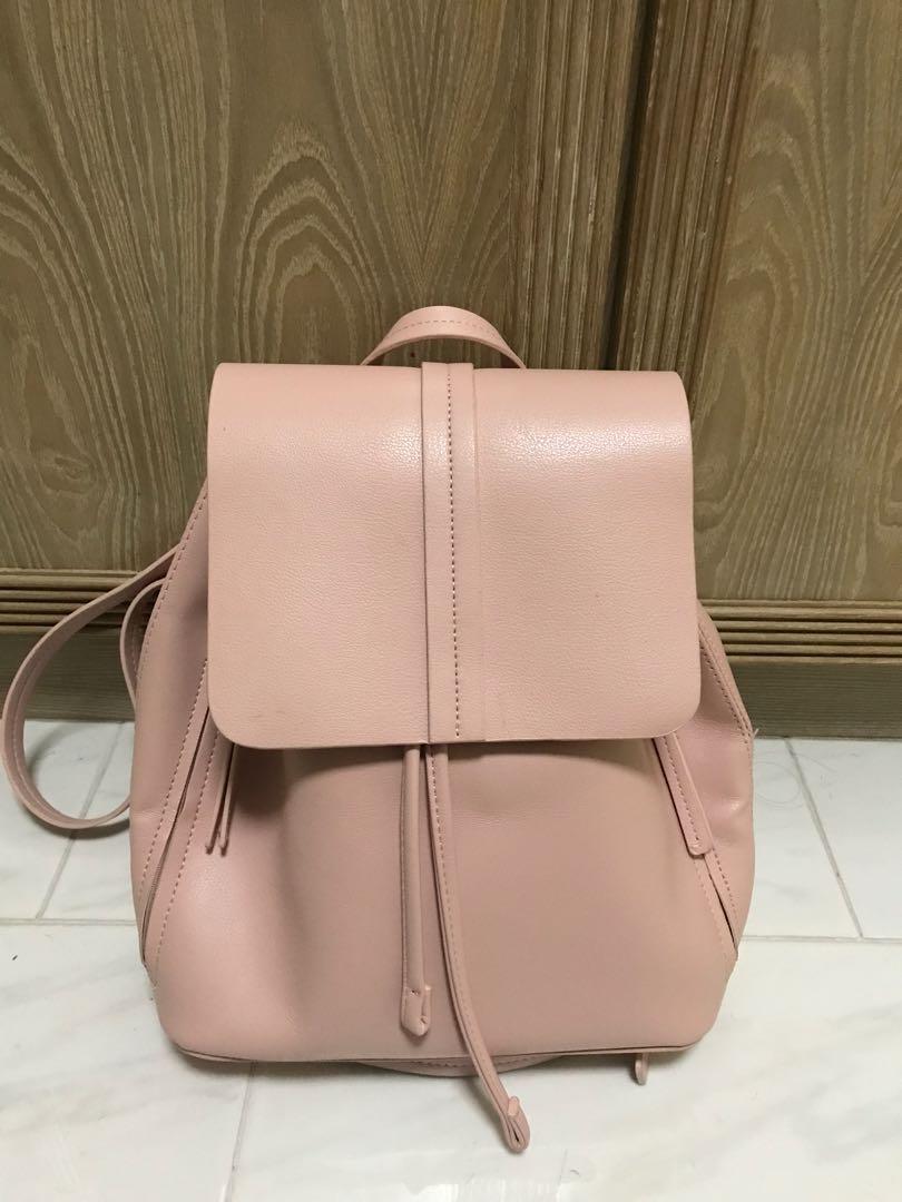 Zara pink backpack, Women's Fashion 