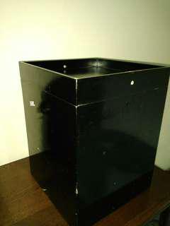 Wooden box black