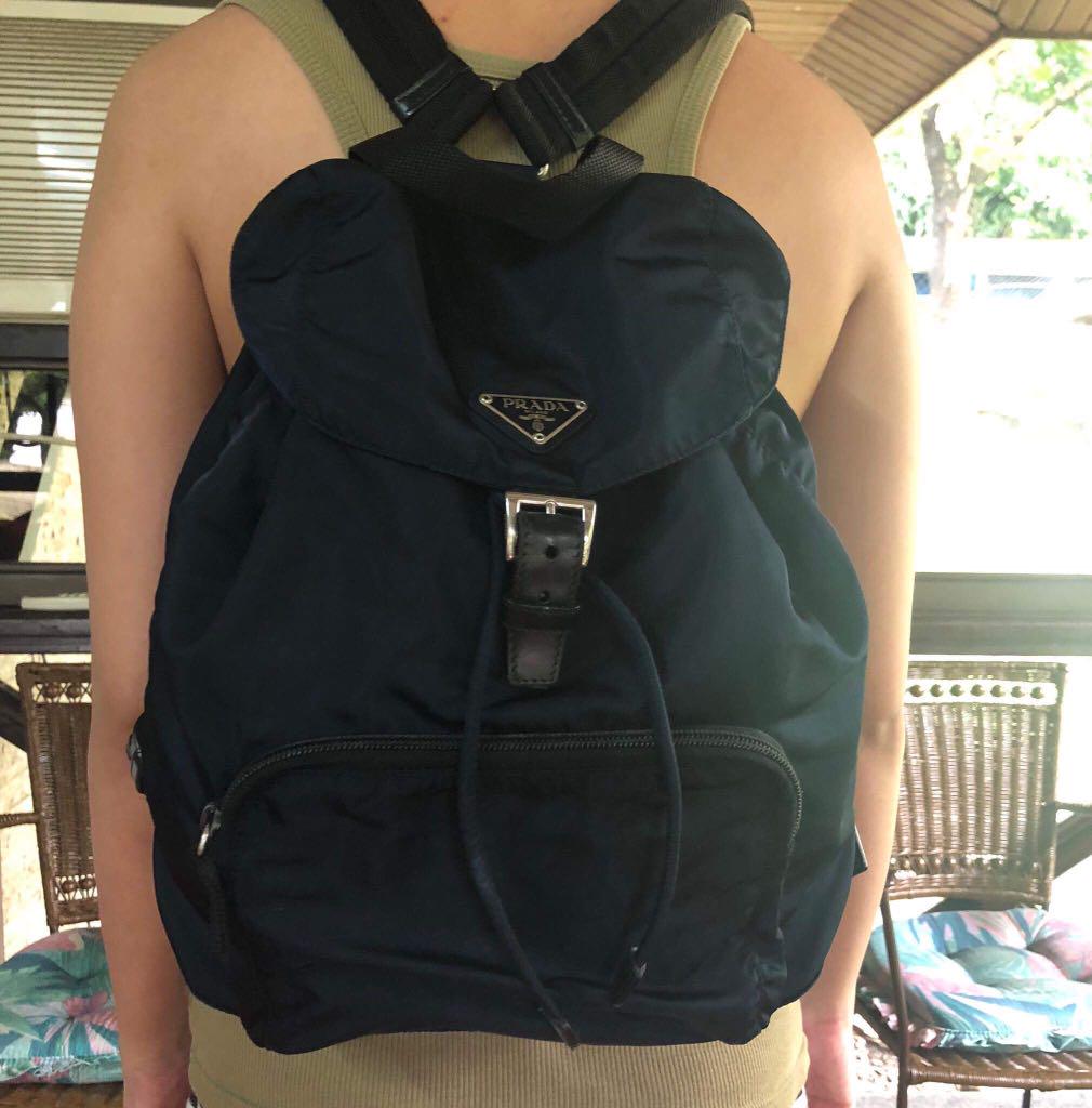 Prada medium backpack deals