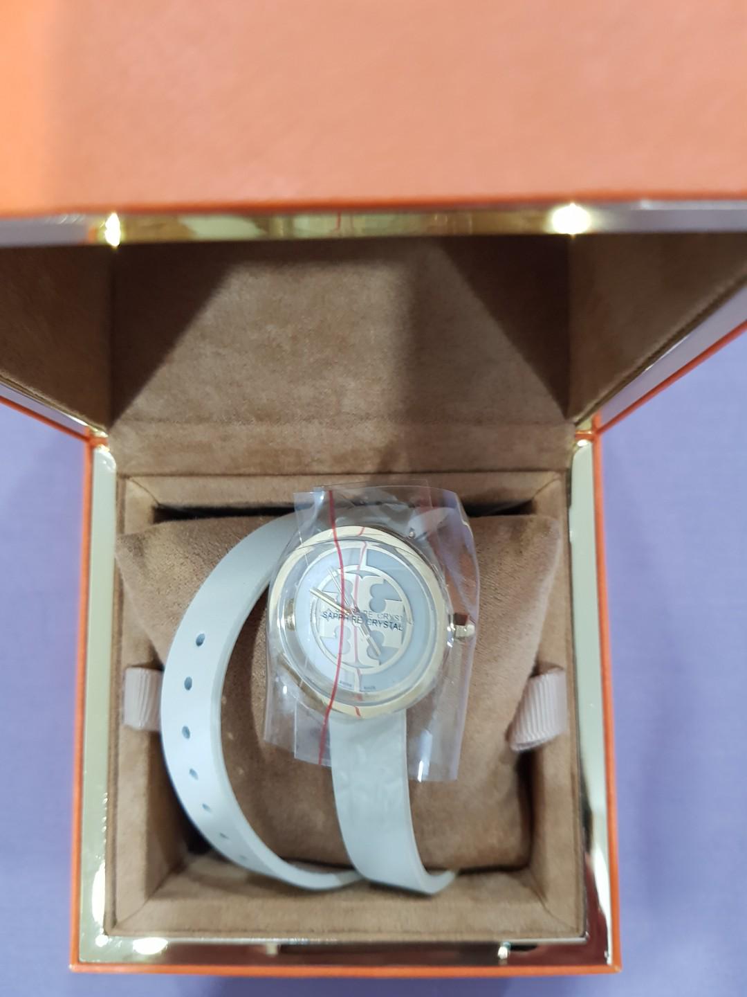 BN Tory Burch Double Wrap Leather Watch