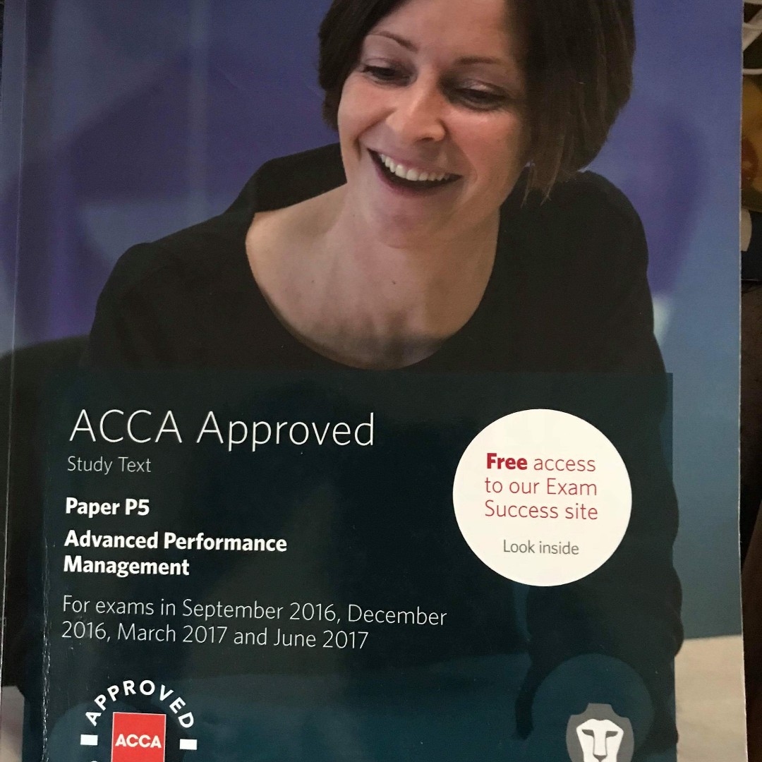 Acca F5 Performance Management Study Text 2017 18 English Edition