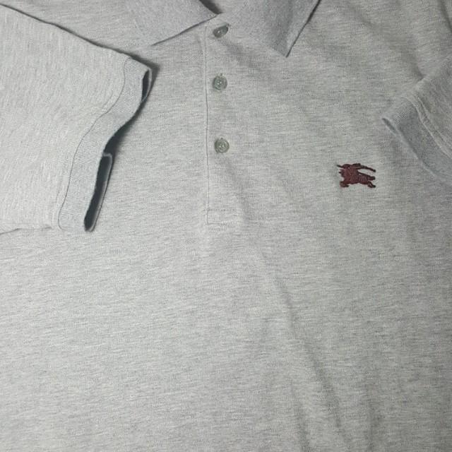 Authentic Burberry polo grey with red metal logo, Men's Fashion, Tops &  Sets, Tshirts & Polo Shirts on Carousell