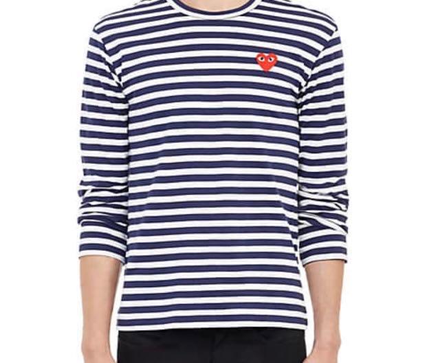 cdg long sleeve stripe