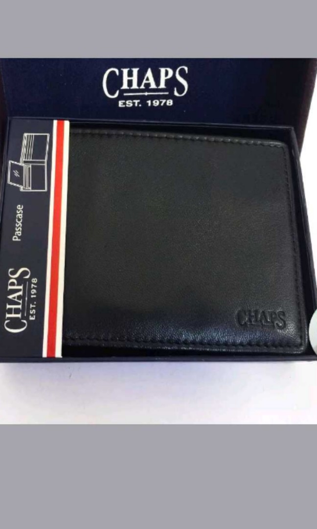 CHAPS Leather Passcase Wallet in Black, Men's Fashion, Watches ...