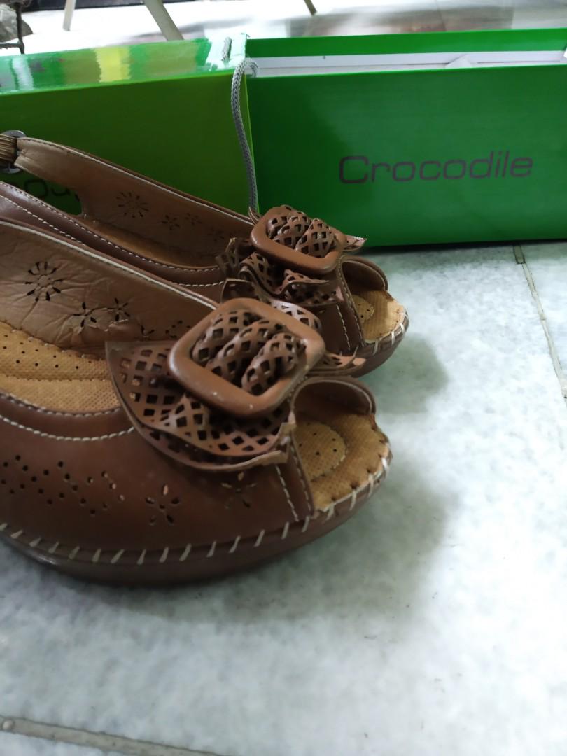 crocodile wedges shoes