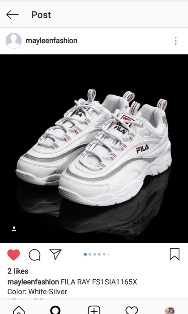 fila ray white grey