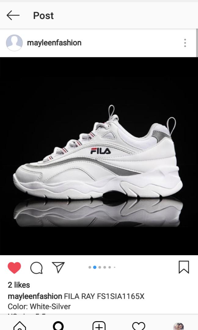fila ray white grey