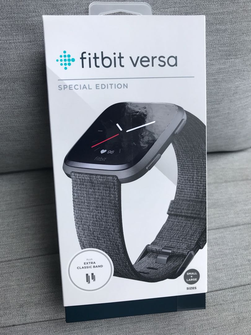 fitbit charcoal woven band