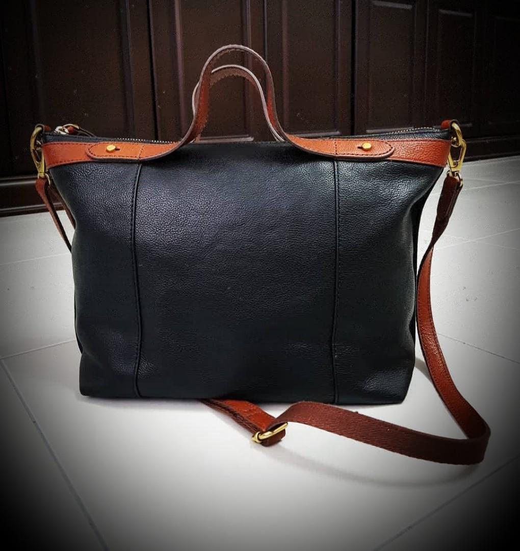 fossil sadie satchel black