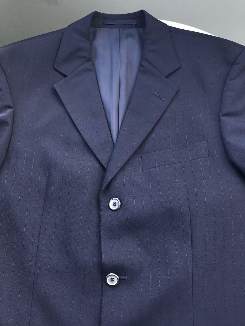 Hugo Boss Einstein Sigma Navy Blue Full Suit EU48, Men's Fashion, Tops ...
