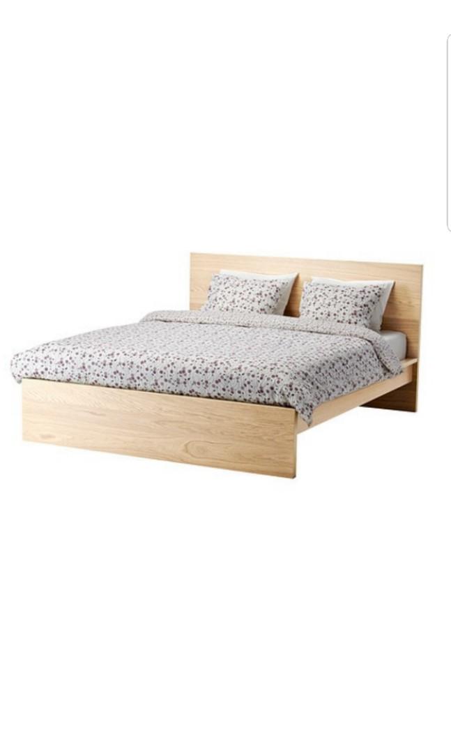 Further Reduced Ikea Queen Malm Bed With Mattress Furniture Beds Mattresses On Carousell
