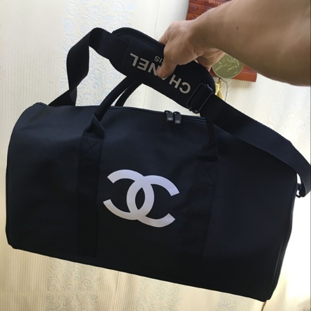 Instock Chanel Makeup GWP Duffel Bag (White Logo) PO111700207 + FREE Post,  Women's Fashion, Jewelry & Organisers, Accessory holder, box & organizers  on Carousell