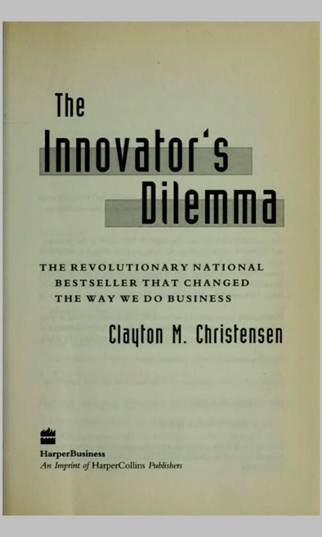 Jual E Book Pdf The Innovator S Dilemma Karya Clayton M