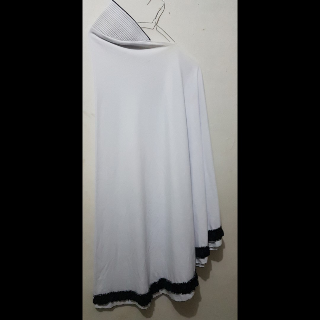 Khimar Antem Pet Putih Syari Bahan Kaos Jumbo Womens Fashion