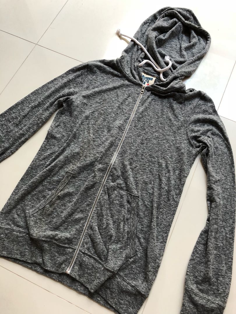 thin gray hoodie