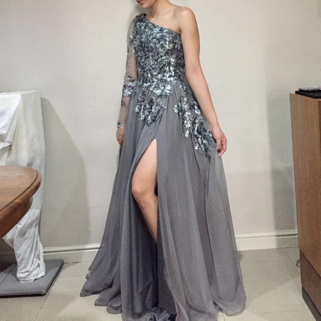 one sided gown
