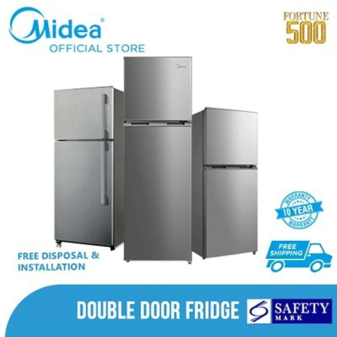 Midea Free Shipping Lowest Price Two Door Fridge Multi Models 10 Years Warranty Home Appliances Kitchenware On Carousell