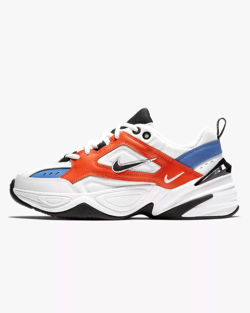 Nike M2K Tekno "John Elliot" Summit White/Black/Orange - UK11/US12, Men's Footwear, Sneakers on Carousell