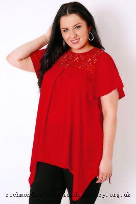 plus size red tops uk