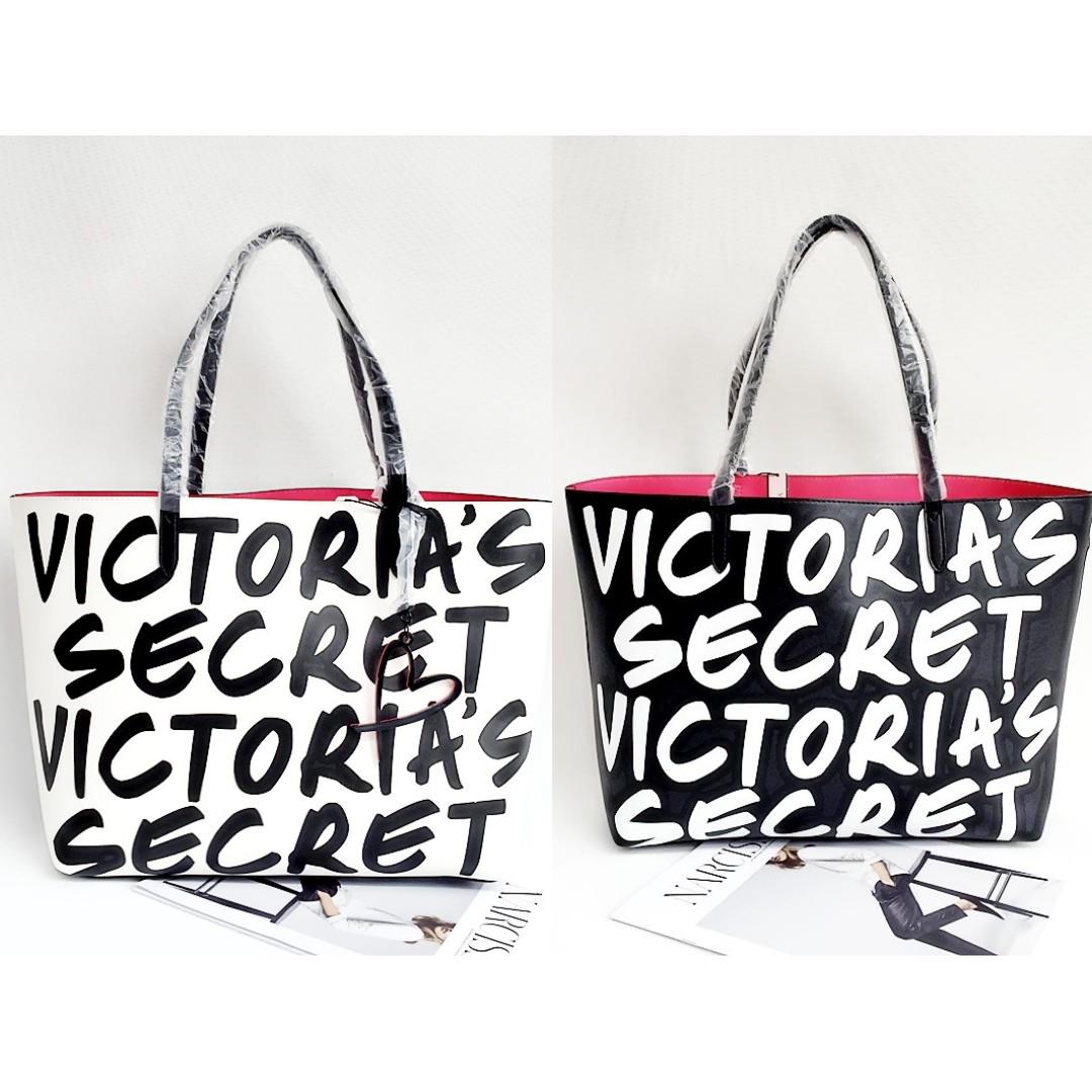 Black and white victoria secret bag 2025
