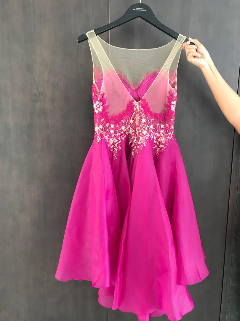 Reprice!! Pink Fuchsia dress HK Fashion Week, Fesyen Wanita