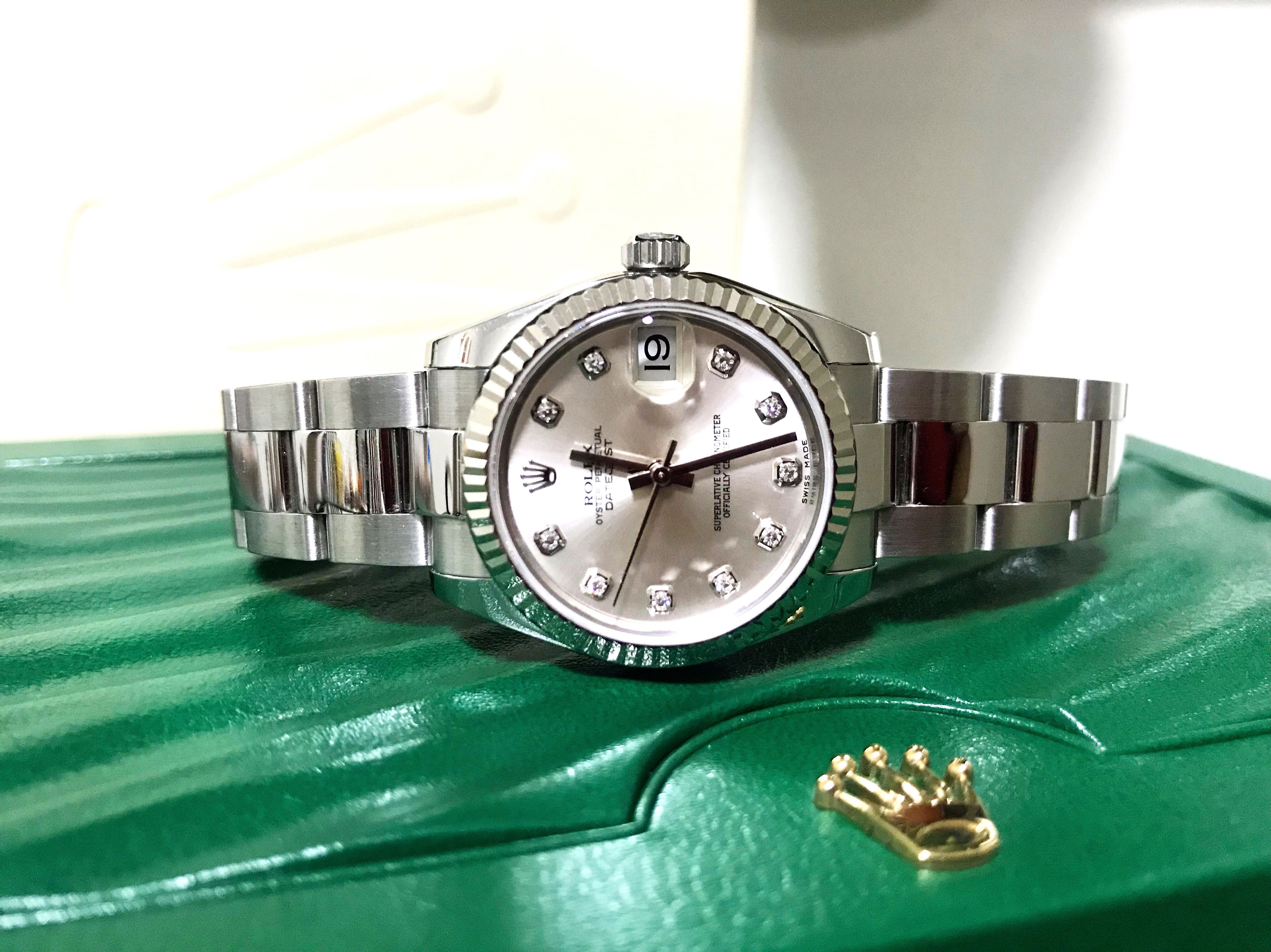 datejust 31 oystersteel and white gold