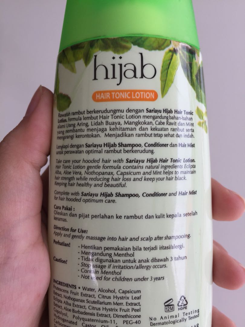 Sariayu Hijab Hair Tonic Lotion Health Beauty Hair Care On Carousell