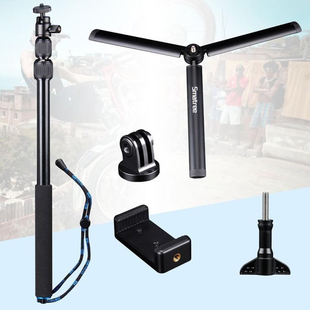 SMATREE SmaPole DC Telescoping Selfie Stick with Tripod Stand for Phone