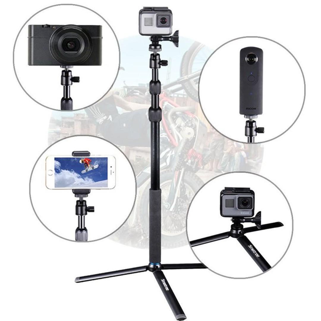 SMATREE SmaPole DC Telescoping Selfie Stick with Tripod Stand for Phone