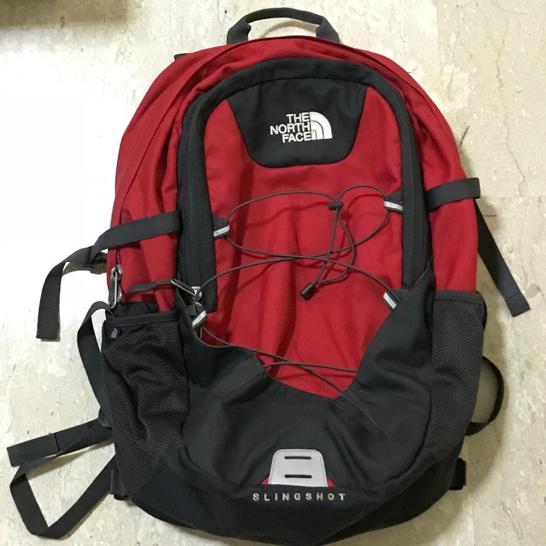 The North Face Slingshot Backpack Men Red Women s Fashion Bags Wallets Backpacks on Carousell