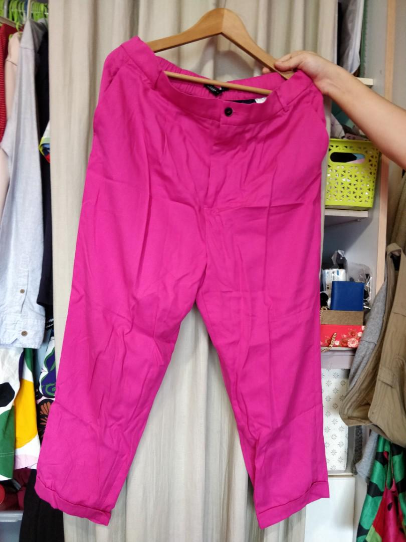 Zara Hot Pink Pants, Women's Fashion, Bottoms, Other Bottoms on
