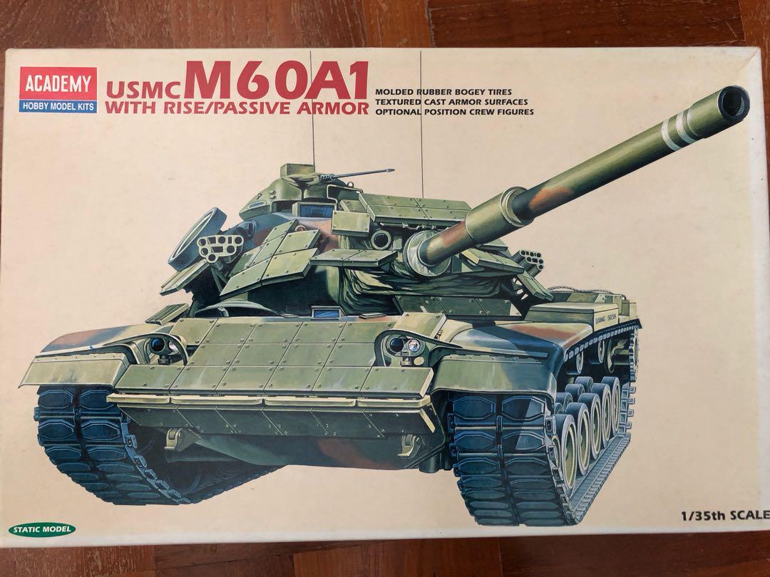 1/35 scale USMC M60A1 with rise passive armor model kit, Hobbies & Toys