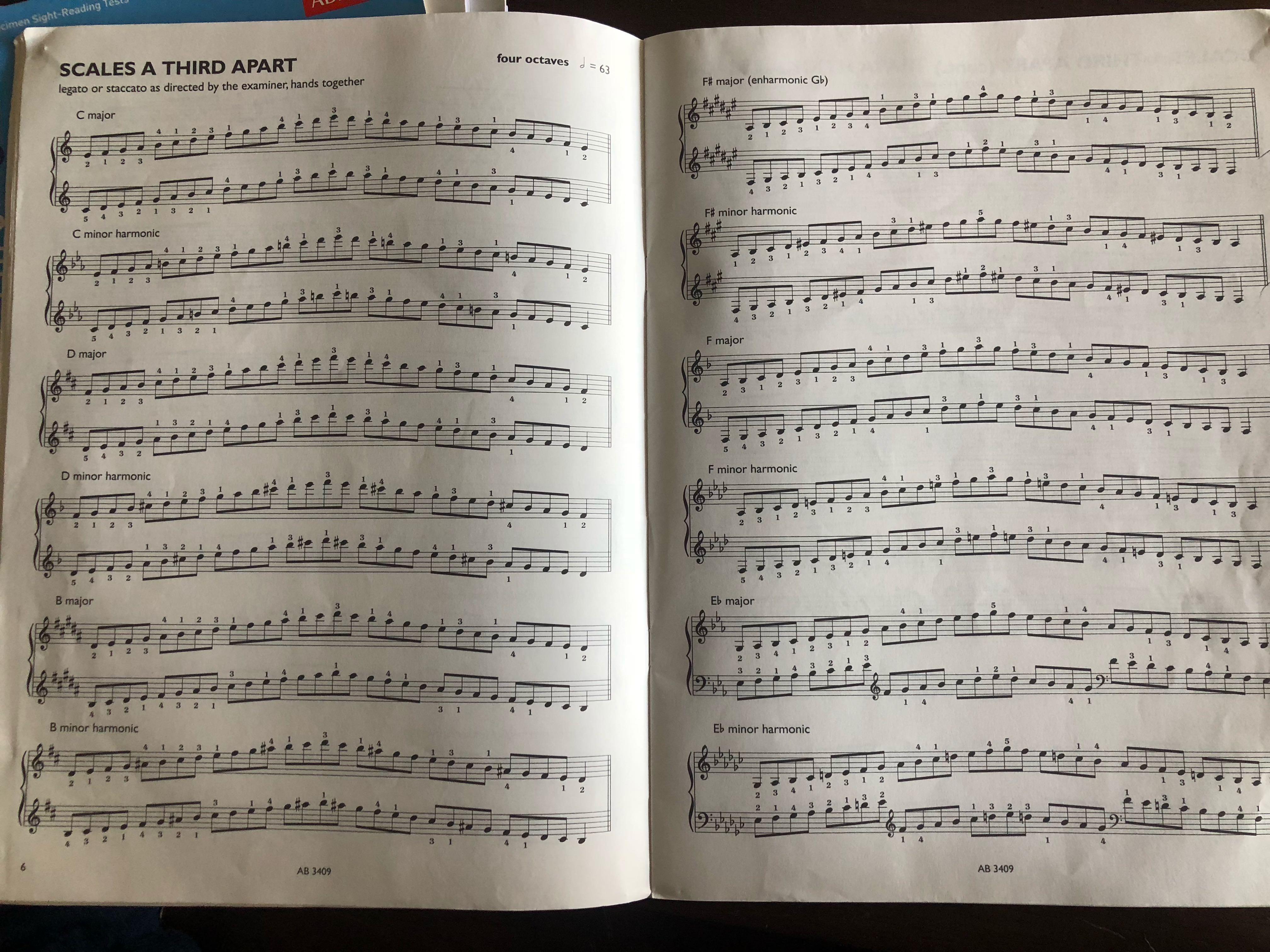 ABRSM Grade 8 Piano Scales & Arpeggios, Hobbies & Toys, Music & Media