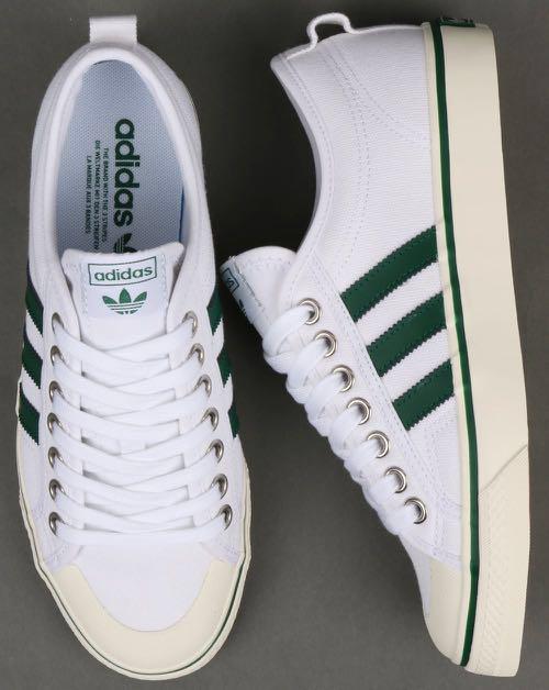 Adidas nizza on sale white green