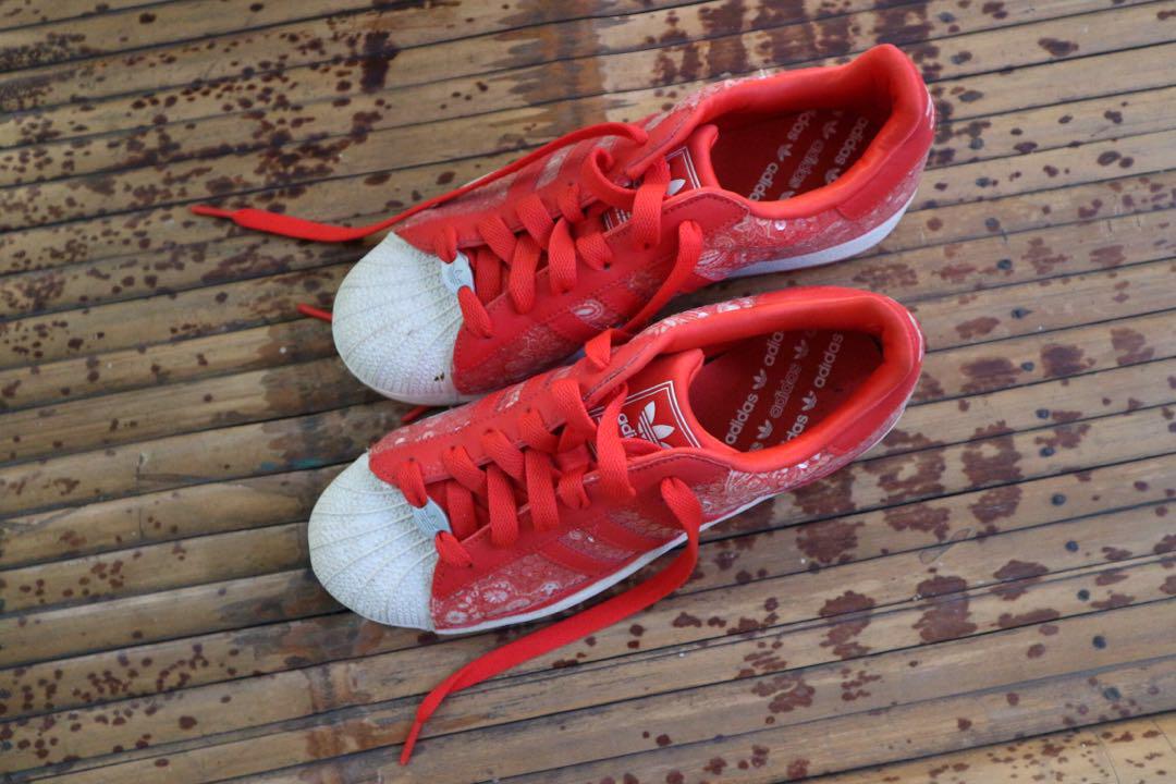 Adidas superstar red glitter sales