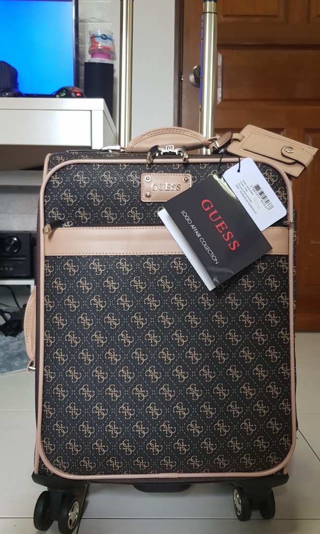 guess logo affair suitcase