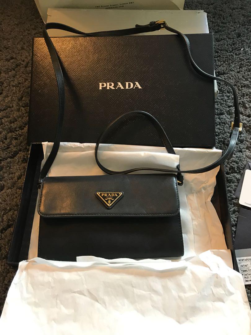 prada sling wallet