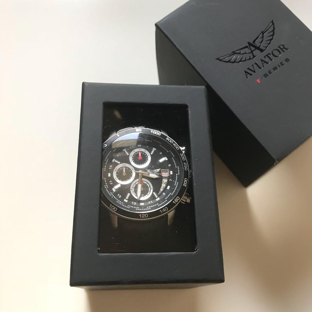 Aviator f series world time tachymetre chronograph clearance