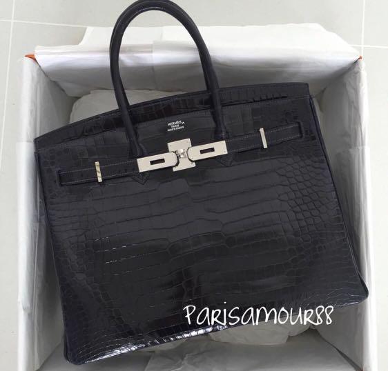 Review of Porosus Hermes 35 Crocodile Birkin Bag & Comparison with