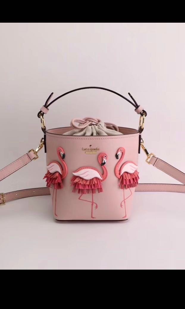 BNWT Authentic Kate Spade Flamingo Pippa Bucket Bag Women s Fashion Bags Wallets Tote Bags on Carousell