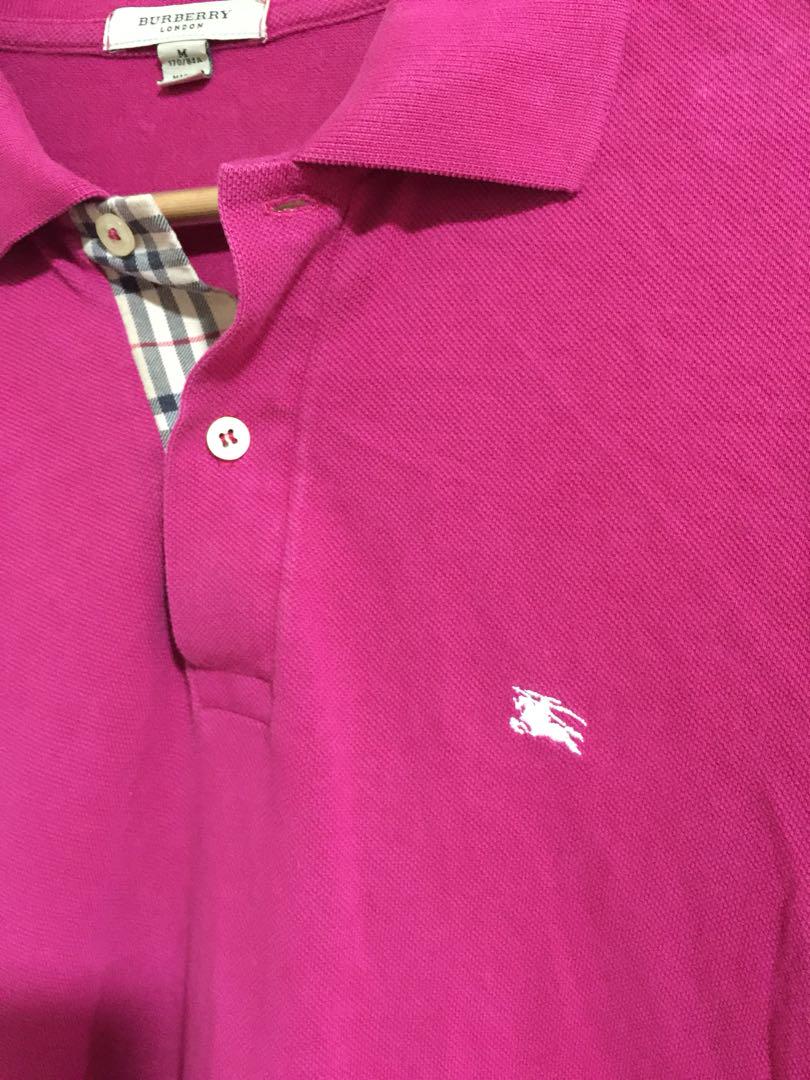 Burberry Polo Shirt Pink, Men's Fashion, Tops & Sets, Tshirts & Polo Shirts  on Carousell