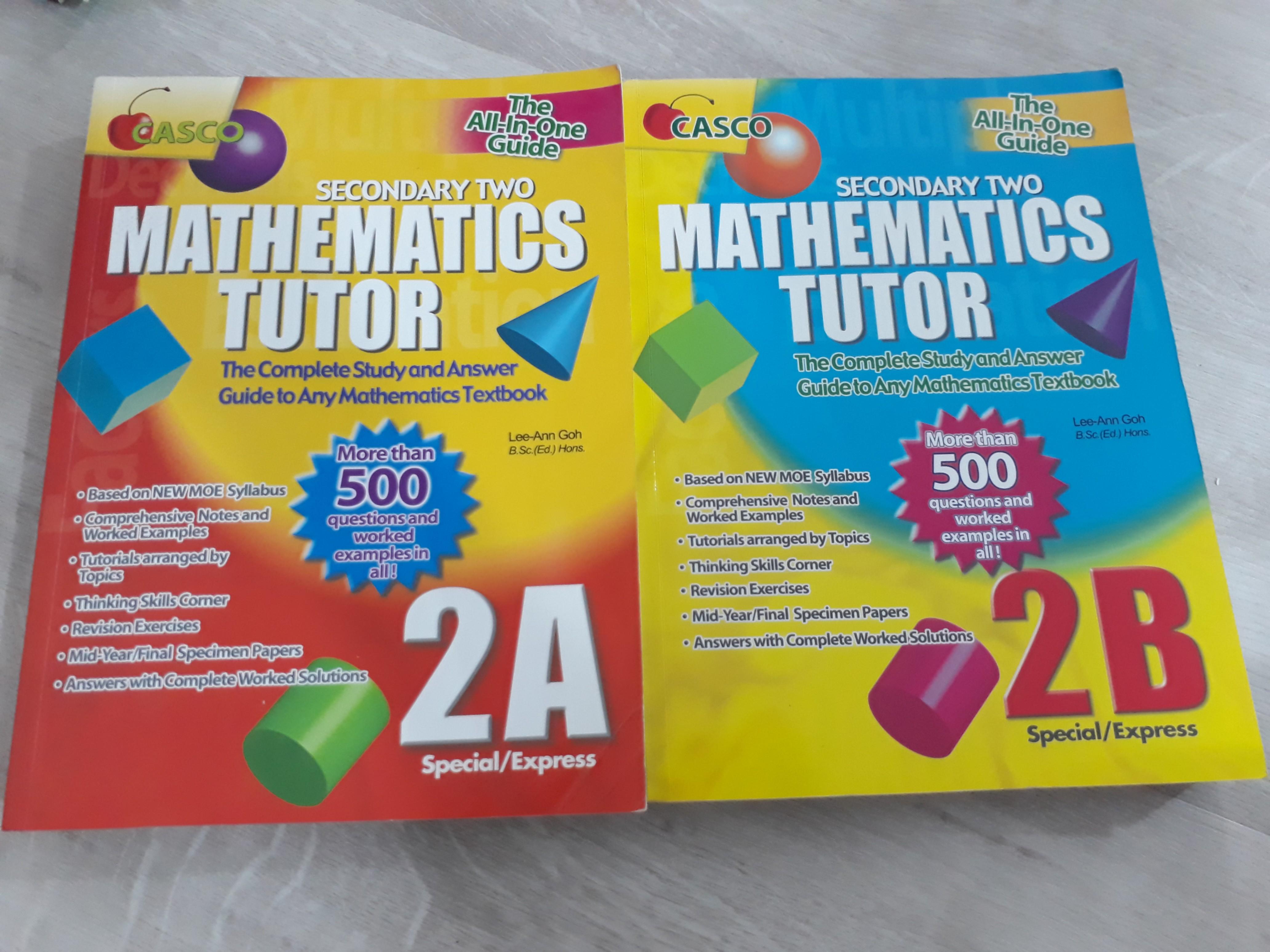 Casco Mathematics Tutor Secondary 2a 2b Books Stationery