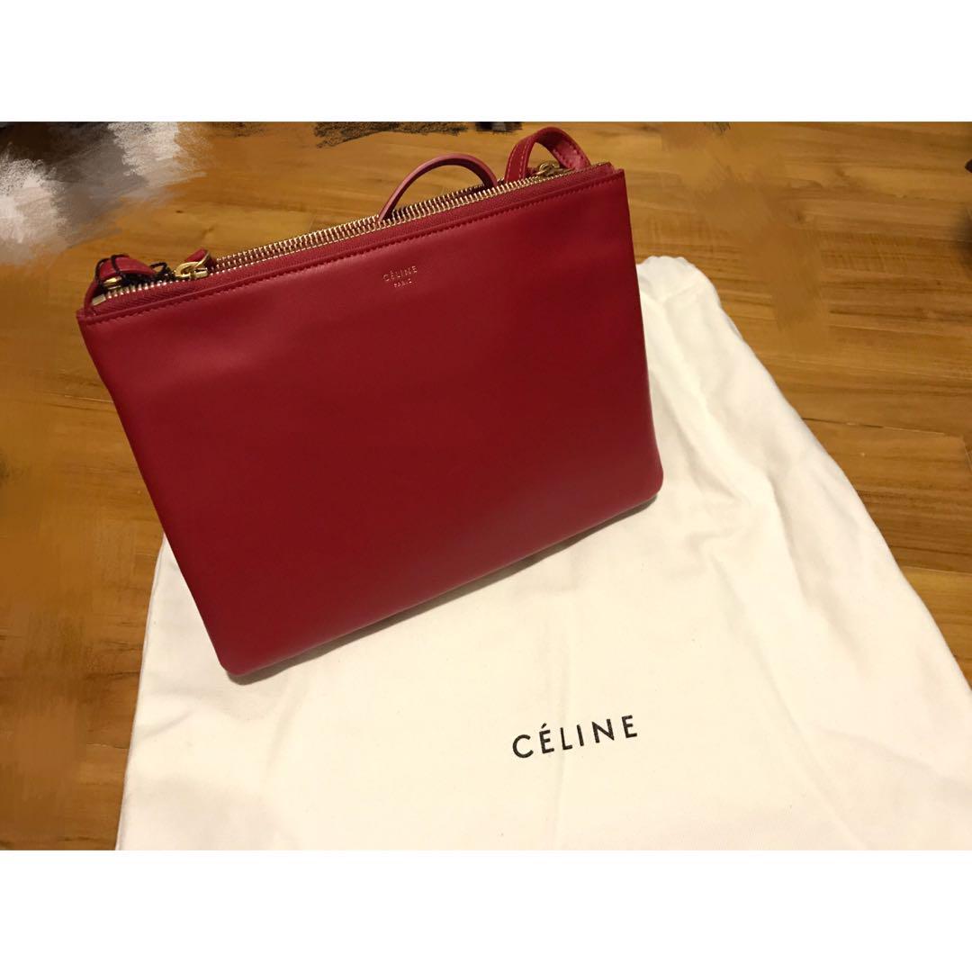 Pre-order] CELINE Large Trio (Black / Gold), Luxury, Bags & Wallets on  Carousell