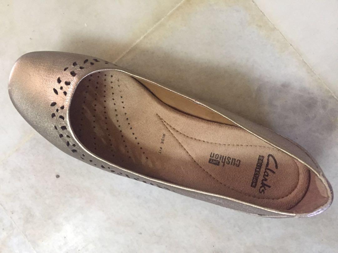 Clarks Shoes Blanche Garryn Gold Metallic Women s Fashion