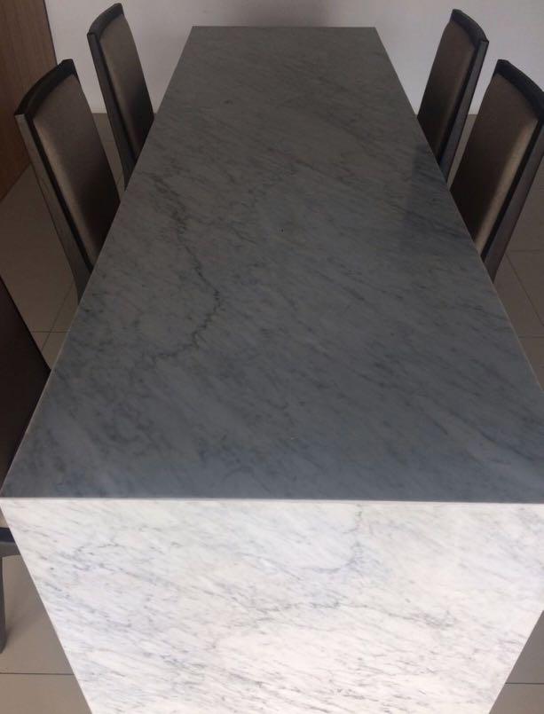 Dining Table Marble Top And Side Home Furniture On Carousell