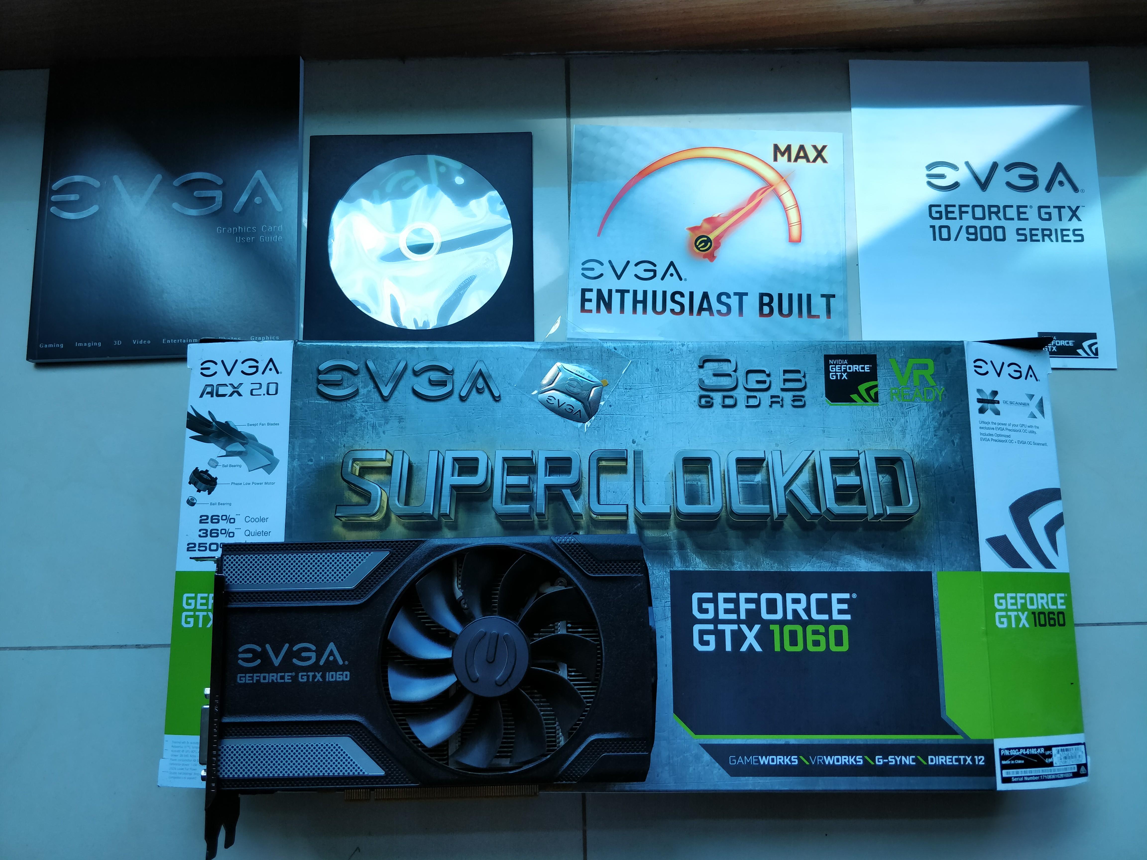 Evga Geforce Gtx 1060 3gb Superclocked Electronics Computer Parts Accessories On Carousell
