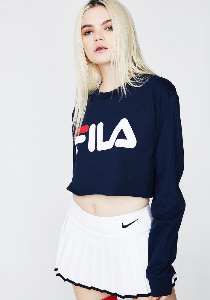 Fila long sleeve crop top online